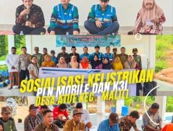 PLN ULP Malili Sosialisasikan Keselamatan Ketenagalistrikan dan PLN Mobile di Kantor Desa Atue Kecamatan Malili Luwu Timur