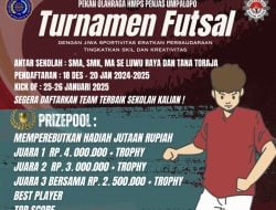 25-26 Januari 2025, Penjas UMPalopo Gelar Turnamen Futsal