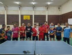 Jalin Silaturahmi, Lutra dan Lutim Gelar Eksebisi Tenis Meja di Sorowako