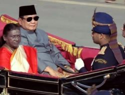 Hadir di Perayaan HUT India, Presiden Prabowo Diantar Kereta Kuda