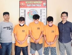 Tiga Pemuda dan 4,77 Gram Shabu Diamankan Polres Tana Toraja