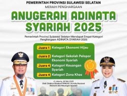 Sulsel Raih 4 Penghargaan Anugerah Adinata Syariah 2025, Gubernur Andi Sudirman: Terima Kasih Seluruh Tim