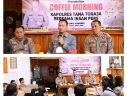 Kapolres Tana Toraja Gelar Jumat Curhat Dirangkaikan Coffee Morning dengan Insan Pers, Guna Tingkatkan Sinergitas