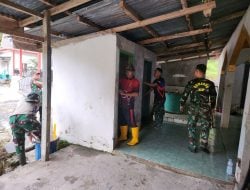 SATGAS TMMD Bangun MCK Masjid di Luwu Utara