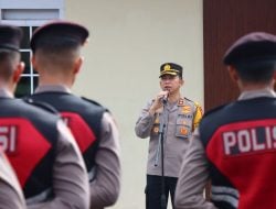 Kapolres Palopo Pimpin Apel Penyambutan 90 Orang Personel BKO Samapta Polda Sulsel