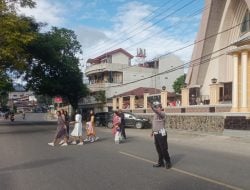 Polres dan Jajaran Polsek Tana Toraja Amankan Ibadah Kenaikan Yesus Kristus