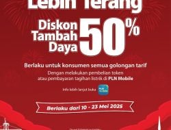 PLN Hadirkan Promo Tambah Daya 50% untuk Pengguna PLN Mobile, Berlaku hingga 23 Mei 2025