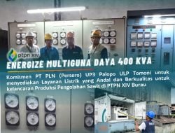 PLN dan PTPN Bersinergi, Energize Multiguna 400 kVA untuk Dukung Operasional PKS Luwu