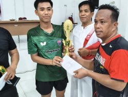 Alkahrisman Juara Satu di Kejuaraan Tenis Meja Bupati Luwu Utara Cup I