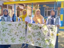 Pelatihan Ecoprint Teknik Pounding Bagi Siswa Sekolah Dasar