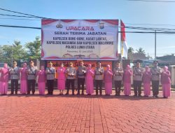 Kapolres Luwu Utara AKBP Nugraha Pamungkas Harapkan Pejabat Baru Bekerja Iklas dan Bisa Lebih Baik pada Sertijab Kasatlantas dan 3 Kapolsek