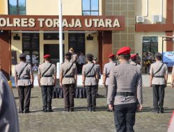 Kapolres Toraja Utara Pimpin Upacara Sertijab dan Pelantikan, 3 Pejabat Resmi Berganti